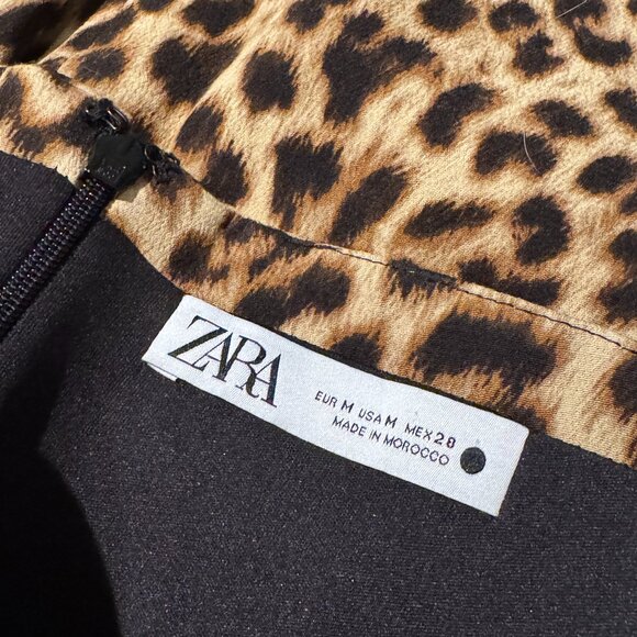 Zara strapless leopard print midi dress - Picture 5 of 7